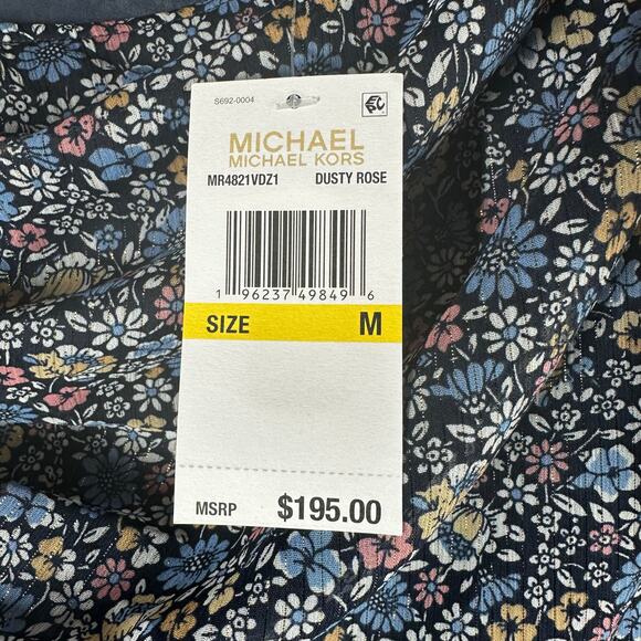 MICHAEL Michael Kors Ditsy Floral-Print One-Shoulder Dress Size Medium - Picture 6 of 12